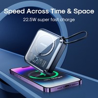 JOYROOM 22.5W 15W chargeur sans fil Power Bank batterie portable banque d'alimentation transparente