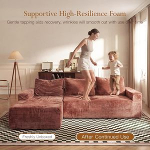 Sofá Esquinero Moderno en Forma de L, Comprimido y Envasado al Vacío, Personalizado 2026, para Muebles de Sala de Estar - Product Image 5