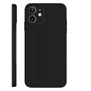 Funda de silicona para teléfono móvil iPhone, carcasa de Color sólido con borde recto cuadrado en blanco, <span class=keywords><strong>2021</strong></span>, muestra gratis, para iPhone 11, 12 Pro Max, S21, S21 + - Product Image 1