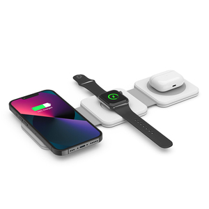<span class=keywords><strong>Chargeur</strong></span> de voyage rapide magnétique sans fil OEM 15W 3 en 1 <span class=keywords><strong>chargeur</strong></span> pliable pour IWatch - Product Image 1