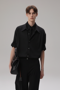 Coton de luxe 160 GSM pour chemises d'été, léger, respirant, doux, drapé, minimaliste, décontracté chic pour hommes - Product Image 2