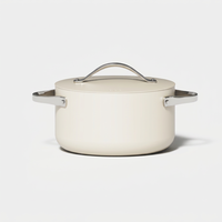 Ensemble de casseroles et poêles en aluminium multi-pièces, revêtement céramique antiadhésif, base multicouche, poignées en acier inoxydable, compatible lave-vaisselle et four, pour la maison