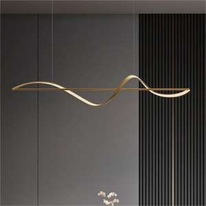 Nueva línea minimalista lámpara contemporánea comedor metal onda nórdica luces colgantes - Product Image 1