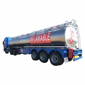 Good Price 3 Axle stainless steel fuel tank semi tanker truck trailer for sale