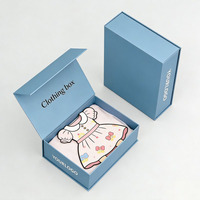 Boîte en carton rigide pliable avec logo personnalisé recyclable pour vêtements, chaussures, emballages cadeaux, chaussettes