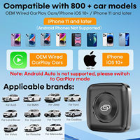 Adaptateur CarPlay sans fil pour iPhone - Compatible avec iOS 10 + et les systèmes filaires, convertit Apple CarPlay filaire en sans fil