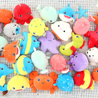 Porte-clés crabe en peluche de dessin animé en gros de 10cm, jouet animal marin en peluche doux, porte-clés pour sacs, sacs à dos et cadeaux