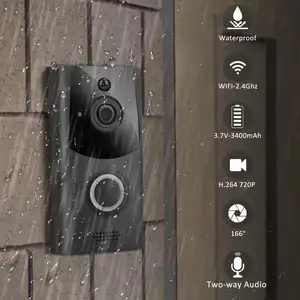 새로운 WiFi 비디오 초인종 스토리지 및 양방향 토크 스마트 초인종 보안 카메라 PIR 모션 감지
