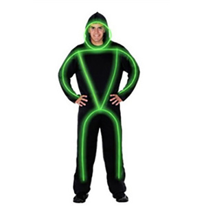 Costume EL pour femmes, Costumes lumineux, à capuche illuminés, fil, vêtement à bande froide, vêtements de danse, spectacle, lumineux LED - Product Image 4