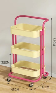 New Design Wholesale Beauty 3 Tiers Makeup Salon Cart Pedicure Spa Nail Shop <b>Trolley</b> Gold Beauty <b>Trolley</b> With Lockable Wheels - Product Image 5