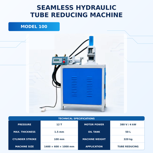 Machine de rétrécissement sans marquage pour tuyaux de serre, pour la réduction des extrémités de tubes - Product Image 2