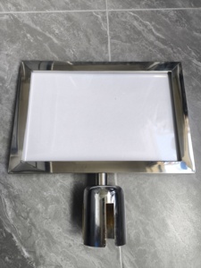 Horizontale Bordhouder Frame Dubbelzijdige Staander Poster Displaystandaard Voor Crowd Control Public Signage Top Frame - Product Image 3