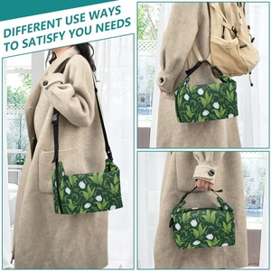 Bolsa de almuerzo con diseño de tulipán tropical personalizado de Hawaii, bolsa con aislamiento térmico, bolsa de picnic escolar para exteriores - Product Image 6