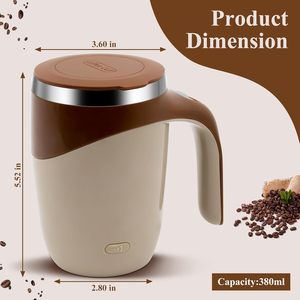 Tasse à agitation automatique portable rechargeable en acier inoxydable tasse à <span class=keywords><strong>café</strong></span> et à milkshake rotative adaptée au voyage à domicile - Product Image 2