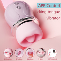 Leistungsstarker Zungen-Vibrator mit 9 Modi, IPX6 Wasserdicht, USB-Aufladbar, App-gesteuert, Klitoris-Stimulation für Frauen