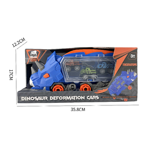 Le jouet de voitures de <span class=keywords><strong>garage</strong></span> Ultimates pour enfants se transforme en camion de dinosaure Jouets pour enfants avec 3 petites voitures Voiture de course et camion de transport - Product Image 6