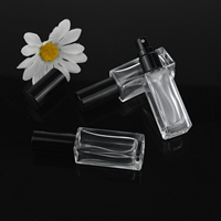 Flacons de parfum rechargeables Mub à fond épais, vintage, 8 ml, mini, ronds et carrés, transparents, échantillons de qualité en verre de 8 ml