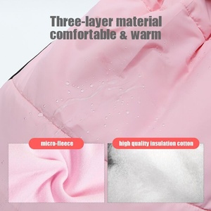 Sac de couchage chaud pour poussette de bébé Coussin épaissi et couvre-pieds Accessoire d'hiver extérieur coupe-vent - Product Image 5