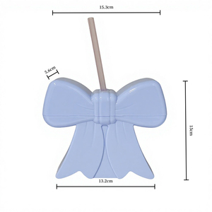Vaso Ecológico de Plástico con Forma de Mariposa, Diseño de Dibujos Animados, Seguro para Niños, Reutilizable, 17oz, Anticorrosión, con Pajita de Color - Product Image 5