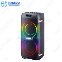 Modul Amplifier DJ Portabel Ganda Berkualitas Tinggi 6,5 Inci Sistem Suara Subwoofer Aktif untuk Pesta Home Theater WiFi TF/FM