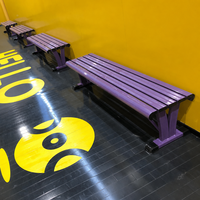 Banc de loisirs extérieur moderne en alliage d'aluminium forgé, couleur personnalisable, pour parc, jardin, salle de sport, centre commercial ou terrain de sport, court de tennis