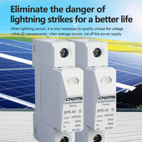 LONG TAI SPD-40 T2 1P DC Surge Protector 20kA-40kA 1000VDC Cangkang Putih Penuh PV Solar SPD CE DIN Rail