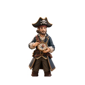 Personalizzabile 3D <span class=keywords><strong>marinaio</strong></span>/pirata Figurine Set-cartoni animati Action Figure modelli per la produzione di OEM - Product Image 4