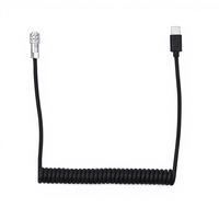 Câble d'alimentation USB-C pour caméra Blackmagic Pocket Cinema BMPCC 4K/6K vers USB Type-C, câble à ressort