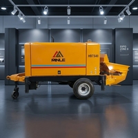 Pompe à béton électrique MINLE HBTS40 40m³/h avec pompe Kawasaki et PLC Omron pour le nivellement des sols et le coulis de fondation des immeubles de grande hauteur