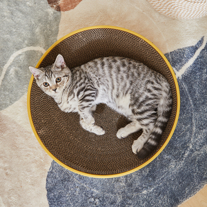 Rascador <span class=keywords><strong>para</strong></span> <span class=keywords><strong>Gatos</strong></span> de Cartón Corrugado Redondo con Carcasa de Plástico, <span class=keywords><strong>para</strong></span> <span class=keywords><strong>Gatos</strong></span> de Interior, Venta al Por Mayor - Product Image 2