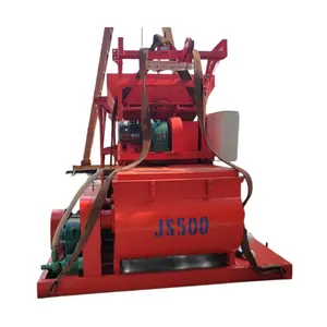 DW JS500 750 1000 1500 2000 3000 Mezcladoras de hormigón forzado de doble eje para plantas de procesamiento por lotes de hormigón JS hormigoneras