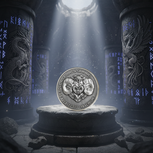 Pièce de monnaie de défi fantaisie personnalisée, directement de l'usine, en argent antique avec relief 3D de créature mythique, pièce commémorative avec texte personnalisé - Product Image 2