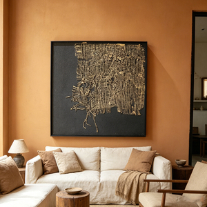 Silk Screen Hand Painted Oil Painting for Living Room Bedroom Neutral Fine Wall Art Artwork House Hotel Decoration Interior - Product Image 1