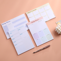 Blocs-notes autocollants carrés personnalisés avec logo imprimé, papeterie esthétique, bloc-notes de planification