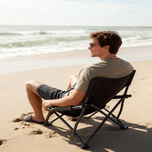 كرسي قابل للطي محمول من المعدن والقماش للاستخدام الخارجي في الشاطئ والحدائق والتخييم وصيد الأسماك والفنادق والمدارس والفيلات - Product Image 5