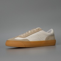 Yu'an European Station Nouvelles Baskets à Lacets Rétro d'Été en Cuir de Vachette Première Couche Véritable Respirantes et Amortissantes