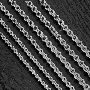New Style Heavy Stainless Steel Double Loop <b>Cross</b> O-<b>Ring</b> Chain | 4-6MM Wide Sold by Meter - Product Image 3