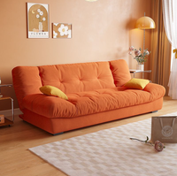 Sofá Cama Plegable Ajustable de Madera Maciza Moderna para Apartamentos Pequeños, Muebles para el Hogar y la Sala de Estar