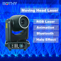 Gothylight Moving Head Laser Light Animation 3D 10w RGB Led Halo Ring ILDA et DMX Control 100-240V 8.6kg