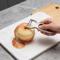 Chef Star Handmatige Keuken Groente- & Fruit Schiller Comfortabel Handvat Duurzaam RVS + PP Materiaal Keukenhulpje