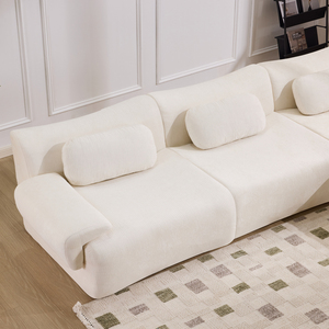 Carton Box Vacuum Compressed Cloud <b>Sofa</b> Multi Seater Corner Lounge <b>Set</b> Plush Velvet Fabric Settee Modern Design Eco-Friendly - Product Image 4