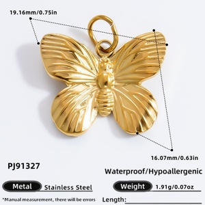 Colgantes y Dijes de Moda DIY para Mujer, Accesorios Geométricos Chapados en Oro de 18K, Colgante de Acero Inoxidable, Accesorios de Joyería - Product Image 6