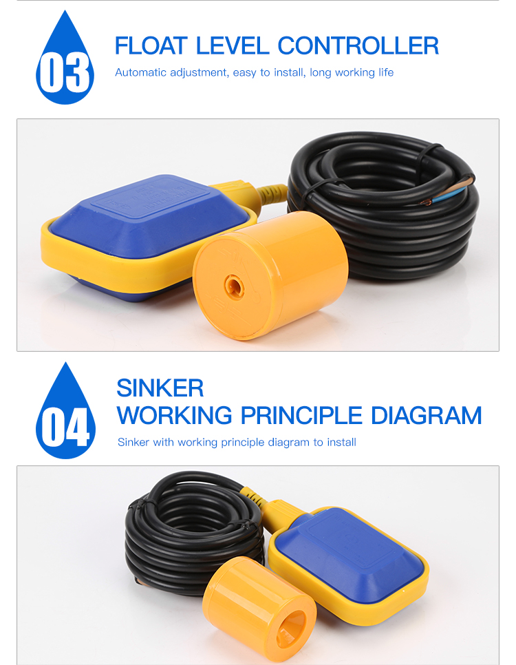 Water tank trough float switch level controller