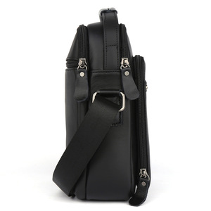 Men's Genuine Leather Crossbody <b>Bag</b> Solid Color <b>Small</b> Casual Messenger <b>Bag</b> For Leisure Travel - Product Image 2