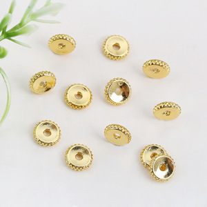 Gold Plated Concave Gear Washer Round <b>Spacer</b> Bead For Jewelry DIY Bracelet Necklace Making Components 18K Finish - Product Image 1