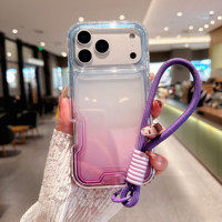IVYMAX Coques de téléphone transparentes 3-en-1 colorées et élégantes, protection intégrale 360, accessoires en gros pour iPhone 18 17 16 Pro Max