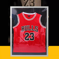 Boîte de présentation pour maillot de sport en MDF blanc fait main de qualité supérieure, 45x60cm, impression UV, avec façade HD PS pour décoration murale