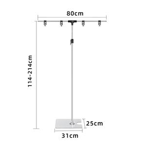 حامل حامل من الفولاذ المقاوم للصدأ على شكل حرف T لأرفف العرض والملصق بدون صدأ للإعلان الترويجي - Product Image 3