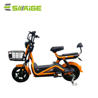 Moto électrique portable certifiée CEE avec siège arrière pour enfants, vélo électrique simple