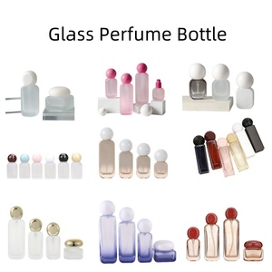 Juego de Frascos de Vidrio Cosméticos de Lujo Personalizados, Botella Cuadrada Rosa de 30ml-120ml con Tapa de Rosca, Impresión Serigrafiada, Envase para Cuidado de la Piel <span class=keywords><strong>Doully</strong></span> - Product Image 2